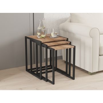 Masute, Puqa Design, Tali, PAL, Negru / Pin Atlantic