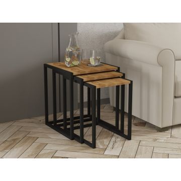 Masute, Puqa Design, Tali, PAL, Negru / Vechi