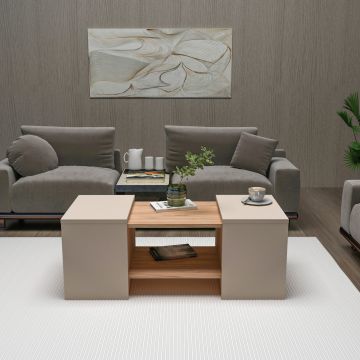 Set masuta de cafea, Arnetti, Sartos, Pin Atlantic / Bej