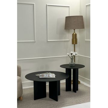 Set masuta de cafea, Rotexa, Leo (45 + 42), Negru