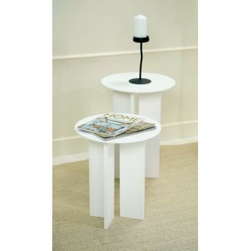 Set masuta de cafea, Rotexa, Leo (55 + 45), Alb