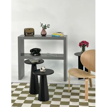 Set masuta de cafea, Rotexa, Lilyum (57 + 47), Negru