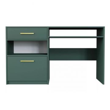 Birou Bali 2, design compact, blat rezistent, PAL melaminat, 125x82x58 cm, verde