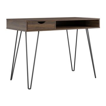 Birou cu aspect de lemn de nuc 49x104 cm Concord – Novogratz