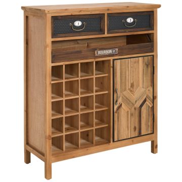 DULAP BAR in culoare natur, negru