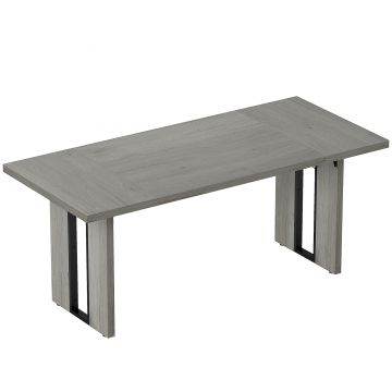 HOMCOM Masă de bucătărie în stil industrial pentru maxim 8 persoane Gri | Aosom Romania