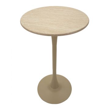 Masa de bar Alaska, Mauro Ferretti, 60x106 cm, MDF/fier, crem
