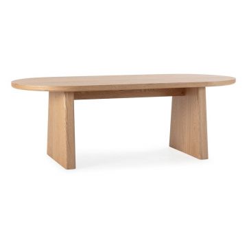 Masă de dining cu aspect de lemn de frasin 100x200 cm Blair – MOME