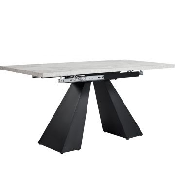 Masă de luat extensibilă, Negru+Gri | Aosom Romania