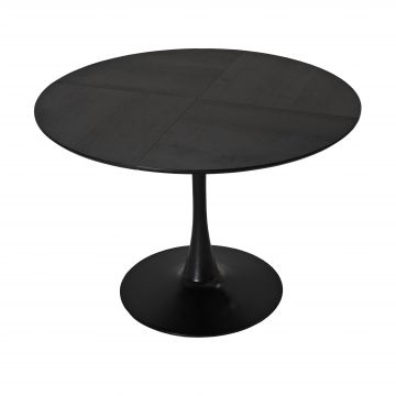 Masă de sufragerie rotundă modernă, Negru | Aosom Romania Masă de sufragerie rotundă modernă, Negru | Aosom Romania