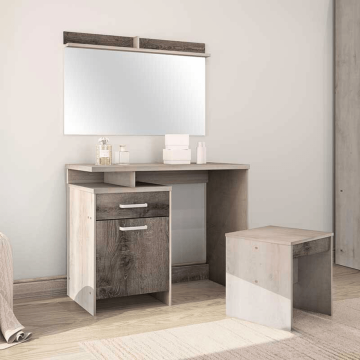 Masa de toaleta MDF Olympus 90x75x39 cm cu oglinda, 80x50 cm