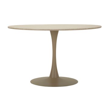 Masa dining Stockholm, Mauro Ferretti, 120x120x86 cm, MDF/fier, crem