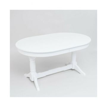 Masă Europa extensibilă, Din MDF Și PAL, Mecansim Extensibil 160-240x80x80 cm, Alb