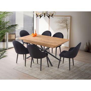 Masa extensibila, Nmobb, Falcon, 160x79x90 cm, PAL, Maro