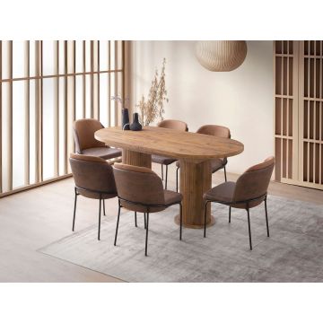Masa extensibila, Nmobb, Gusto, 180x77x90 cm, PAL, Maro