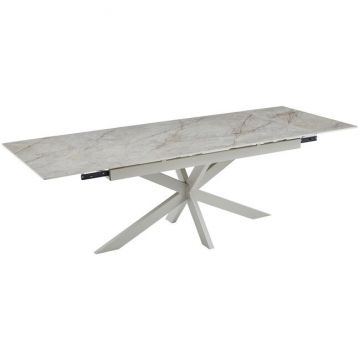 Masa extensibila Shakespeare gri 180/260x90x77H all crem