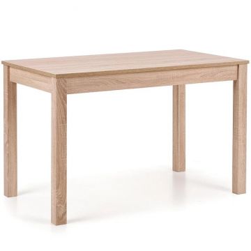 Masă Ksawery, blat rezistent, MDF laminat, 120x68x76 cm, Sonoma