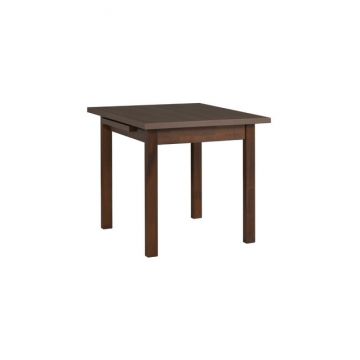 Masă Max 7 extensibilă, PAL melaminat + design practic, 80-120x80x76 cm, nuc
