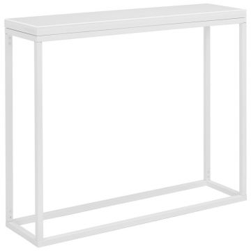 MASĂ TIP CONSOLĂ in metal, sticlă, material pe bază de lemn 90/25/74 cm