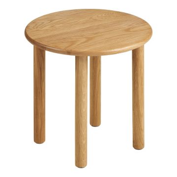 Măsuță auxiliară rotundă din lemn de stejar ø 40 cm Jena – House Nordic