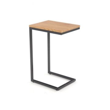 Măsuță cafea Nisa, design modern, PAL melaminat, 40x30x60 cm, stejar