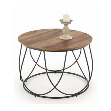 Măsuță cafea Nubira, stil clasic, PAL laminat, 60x60x41 cm, nuc