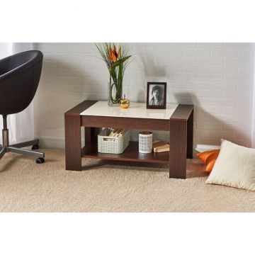 Măsuță Cafea Oscar, Cu Blat MDF, PAL Melaminat, 50x90x44.5 cm, Sonoma Închis