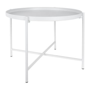 Măsuță de cafea albă rotundă din metal ø 50 cm Meseta – Leitmotiv