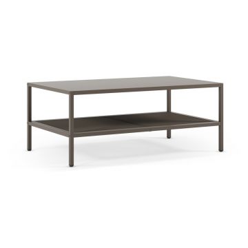 Măsuță de cafea gri din metal 60x100 cm Fayna – Marckeric Măsuță de cafea gri din metal 60x100 cm Fayna – Marckeric