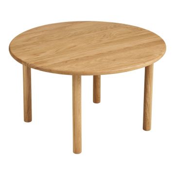 Măsuță de cafea în culoare naturală rotundă din lemn de stejar ø 70 cm Jena – House Nordic