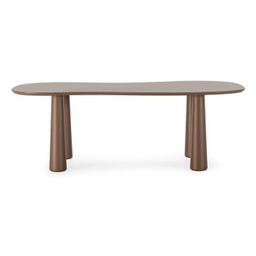 Măsuță de cafea maro cu blat din lemn de pin 110x220 cm Nahia – MOME Măsuță de cafea maro cu blat din lemn de pin 110x220 cm Nahia – MOME