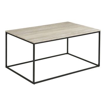 Măsuță de cafea neagră/bej cu aspect de piatră 60x90 cm Vita – House Nordic