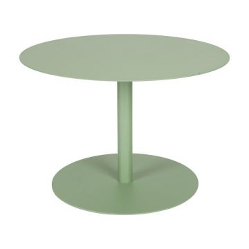 Măsuță de cafea verde salvie rotundă din oțel ø 60 cm Snow – Zuiver