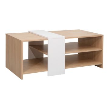 Masuta de cafea Cozeto Alb 100x53x41.5 cm
