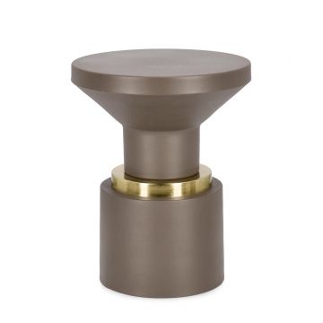 Masuta de cafea Mudit, Bizzotto, D35x44 cm, otel, maro mud