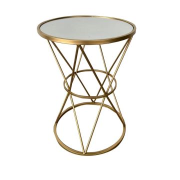 Masuta laterala Vogaton metal auriu 40x40x56 cm