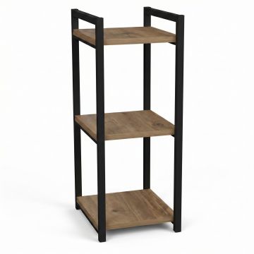 RAFT DE podea Negru metal  Natural 33x28x70 cm