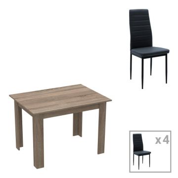 Set dining Manka-Parker, pako World, 5 piese, Sonoma Truffle, 110x80x77 cm