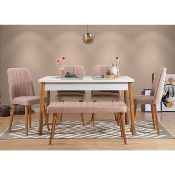 Set Masa Bucatarie și scaune (6 bucăți) Puren,  120x75x75 cm