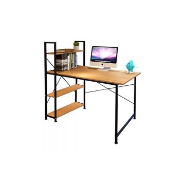 Birou Adrian, Stejar - Negru, 120x64x120cm