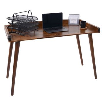 Birou Brady din lemn de pin Natural de nuc, 119x59x75 cm