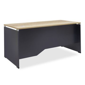 Birou Lotus, stejar-Gri inchis, 180x80x75 cm