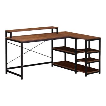 Birou pe colt reversibil Tebul, Stejar deschis, 100x60x88 cm