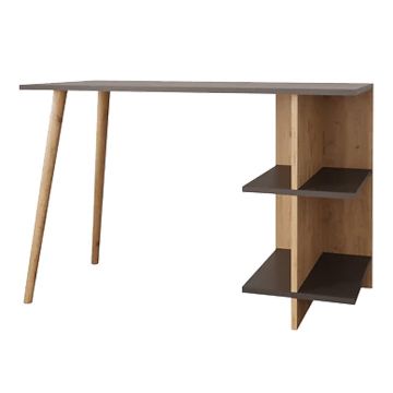 Birou Volet  stejar-antracit 114x56x76cm