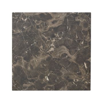 Blat de masa Verhia, Gri inchis, Aspect marmura, 12 mm, 60x60 cm