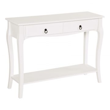 HOMCOM Consolă pentru Hol cu Raft Depozitare și Design Modern, 100x33x75 cm, Alb | Aosom Romania