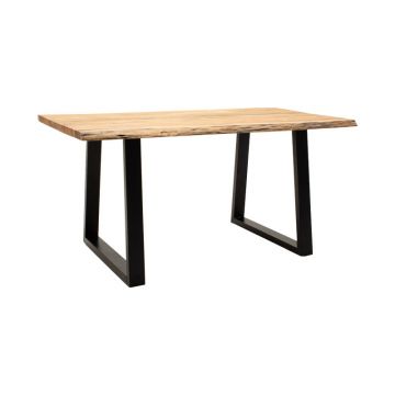 Masa Boho Miles, Lemn de salcam grosime 2 cm, Natural, 140x80x76 cm