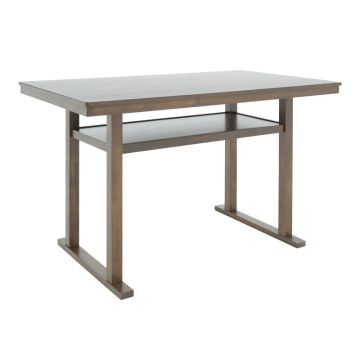 Masa de bar Tenor lemn natural cauciuc - MDF,   nuc 150x90x91.5cm