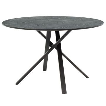 Masa de cina Cerco, negru, D120x75 cm