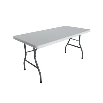 Masa de conferinte de gradina Aprilia, Alb, 152x76x74 cm